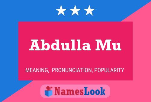 Abdulla Mu Name Poster