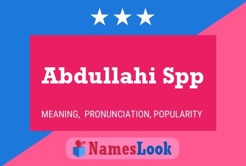 Abdullahi Spp Name Poster