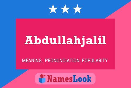 Abdullahjalil Name Poster