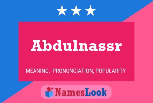 Abdulnassr Name Poster