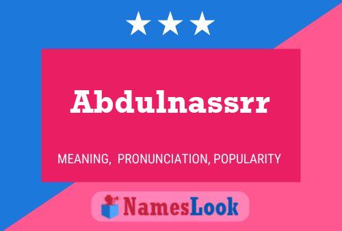 Abdulnassrr Name Poster