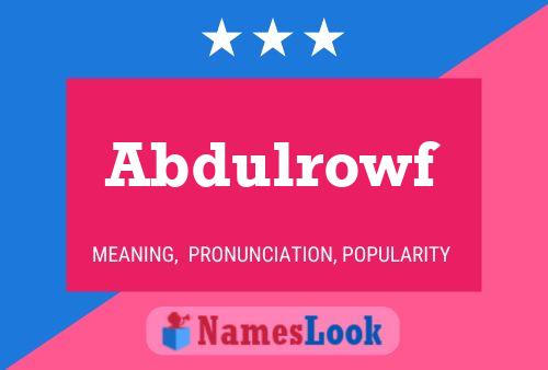 Abdulrowf Name Poster