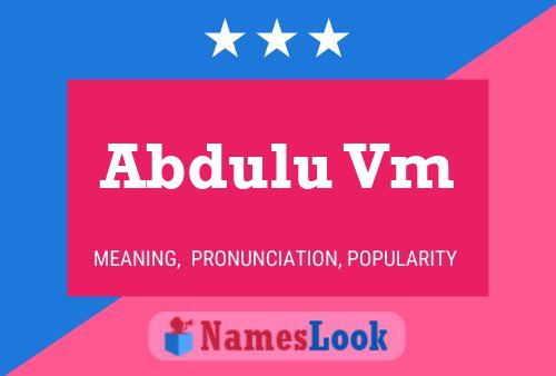 Abdulu Vm Name Poster