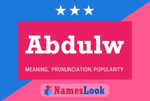 Abdulw Name Poster