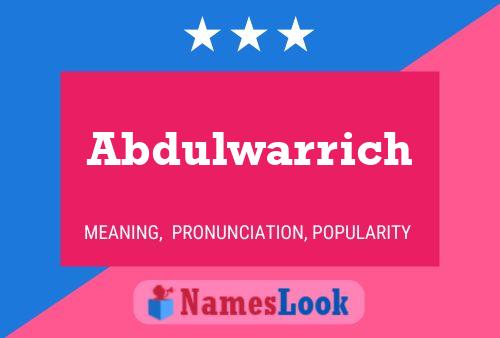 Abdulwarrich Name Poster