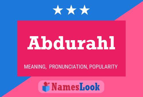 Abdurahl Name Poster