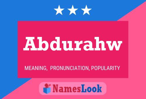 Abdurahw Name Poster