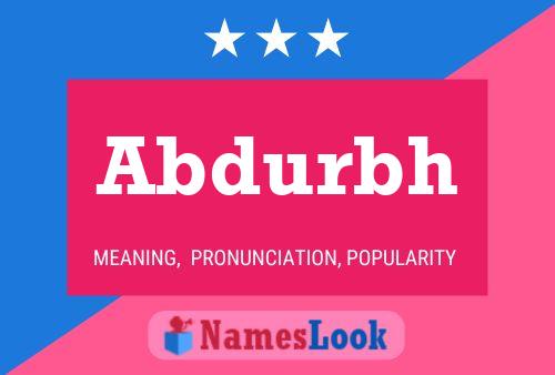 Abdurbh Name Poster