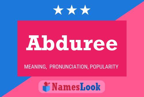 Abduree Name Poster