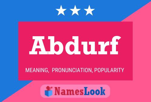 Abdurf Name Poster