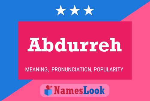 Abdurreh Name Poster