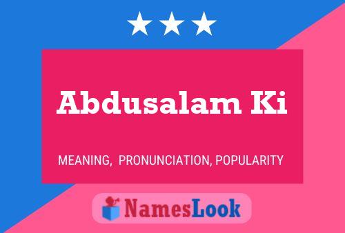 Abdusalam Ki Name Poster