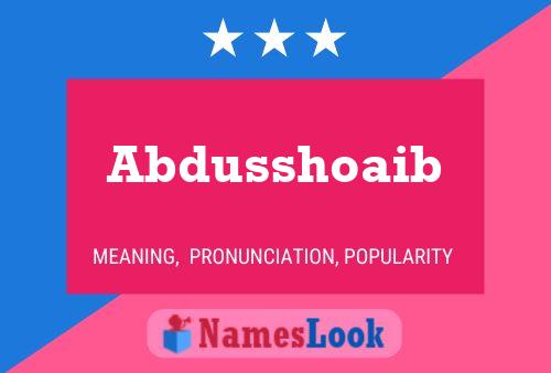 Abdusshoaib Name Poster