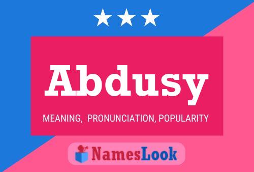 Abdusy Name Poster