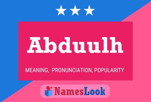 Abduulh Name Poster