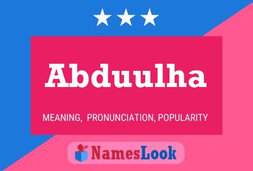 Abduulha Name Poster