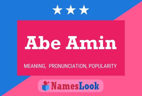 Abe Amin Name Poster