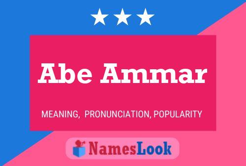 Abe Ammar Name Poster