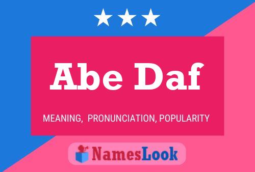 Abe Daf Name Poster