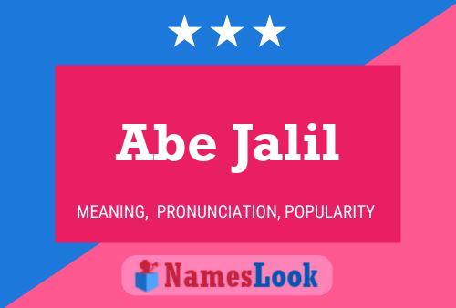 Abe Jalil Name Poster