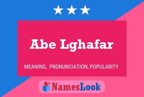 Abe Lghafar Name Poster