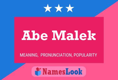 Abe Malek Name Poster