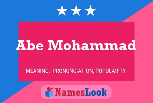 Abe Mohammad Name Poster