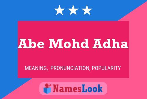 Abe Mohd Adha Name Poster