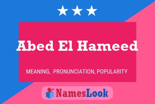 Abed El Hameed Name Poster