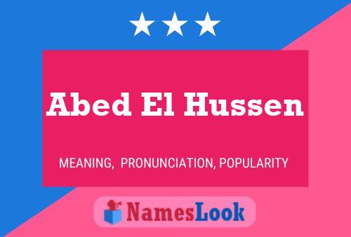 Abed El Hussen Name Poster