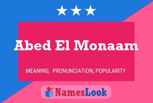 Abed El Monaam Name Poster