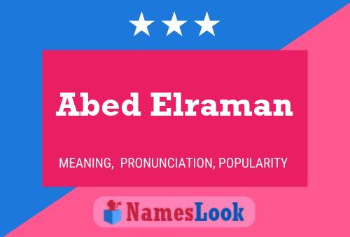 Abed Elraman Name Poster