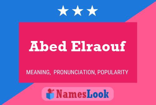 Abed Elraouf Name Poster