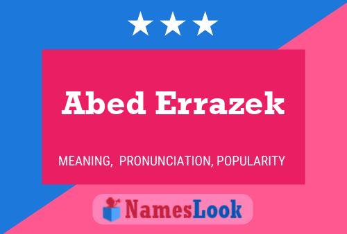 Abed Errazek Name Poster