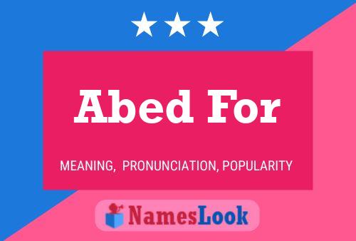 Abed For Name Poster