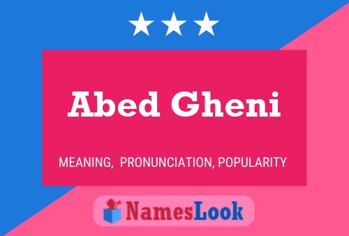 Abed Gheni Name Poster