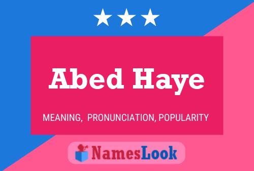 Abed Haye Name Poster