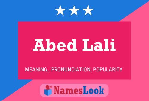 Abed Lali Name Poster