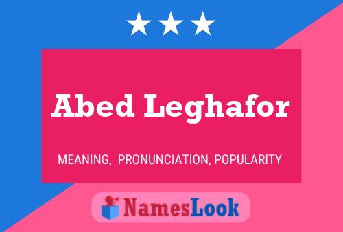 Abed Leghafor Name Poster