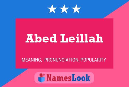 Abed Leillah Name Poster