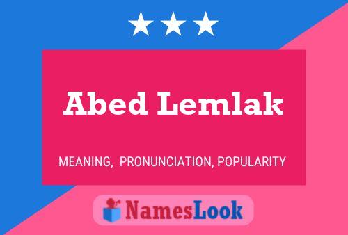 Abed Lemlak Name Poster