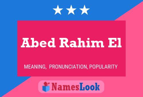 Abed Rahim El Name Poster