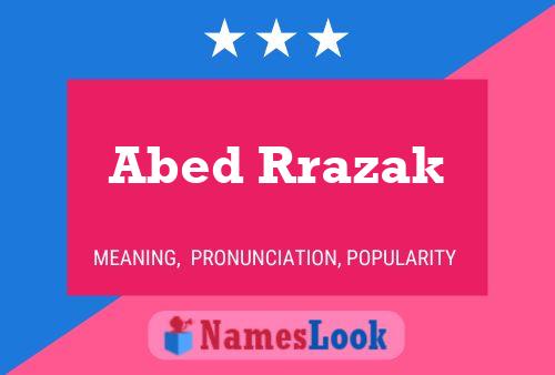 Abed Rrazak Name Poster