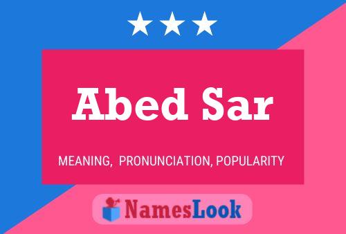 Abed Sar Name Poster