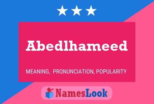 Abedlhameed Name Poster