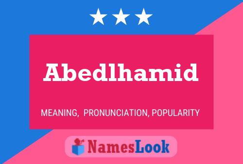 Abedlhamid Name Poster