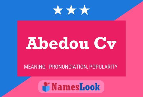 Abedou Cv Name Poster