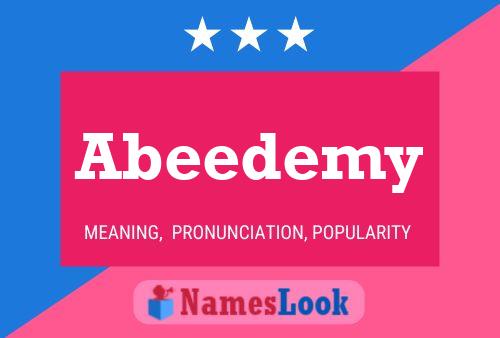 Abeedemy Name Poster