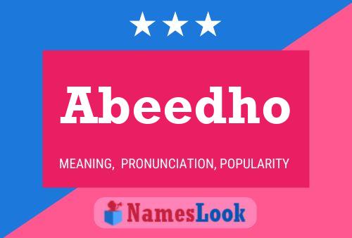 Abeedho Name Poster