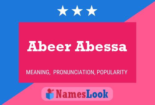 Abeer Abessa Name Poster